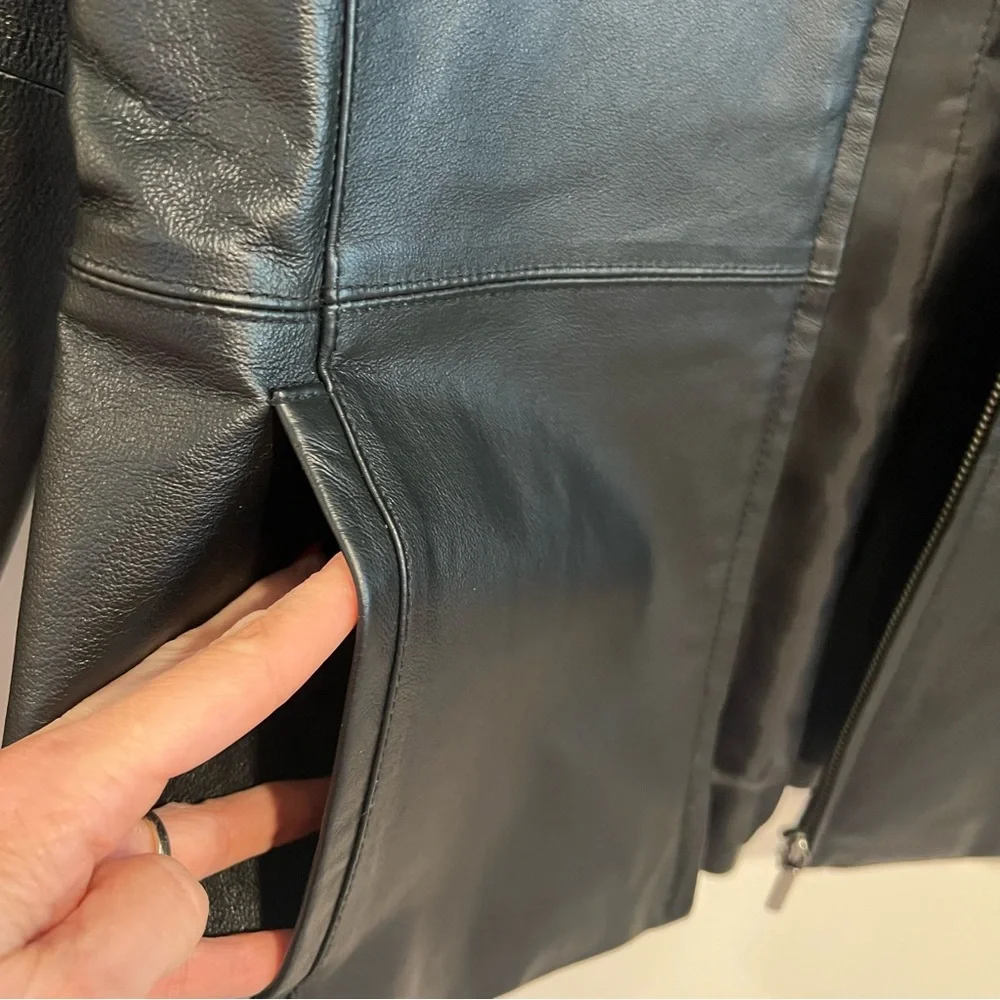 Worthington Black Leather Jacket. Size Small.‎
